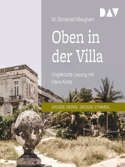 Title details for Oben in der Villa by W. Somerset Maugham - Wait list